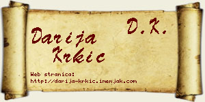 Darija Krkić vizit kartica